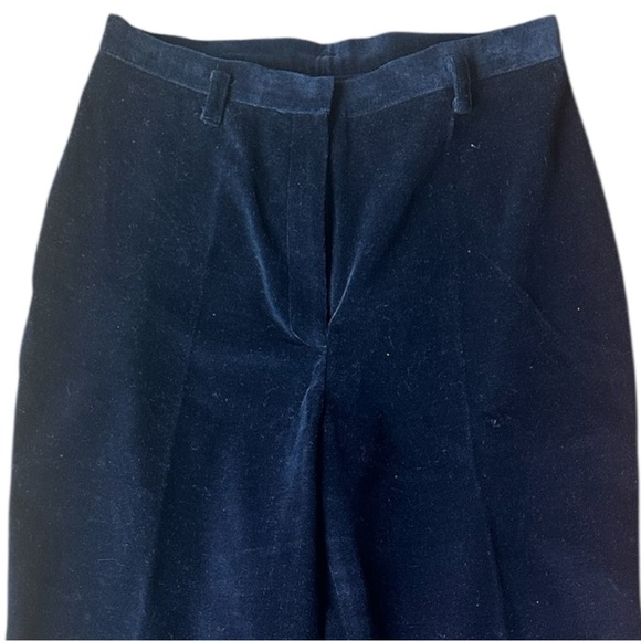 Lauren Ralph Lauren Women’s Deep Navy Velour Classic Trouser Pants Size 6 - Picture 2 of 9